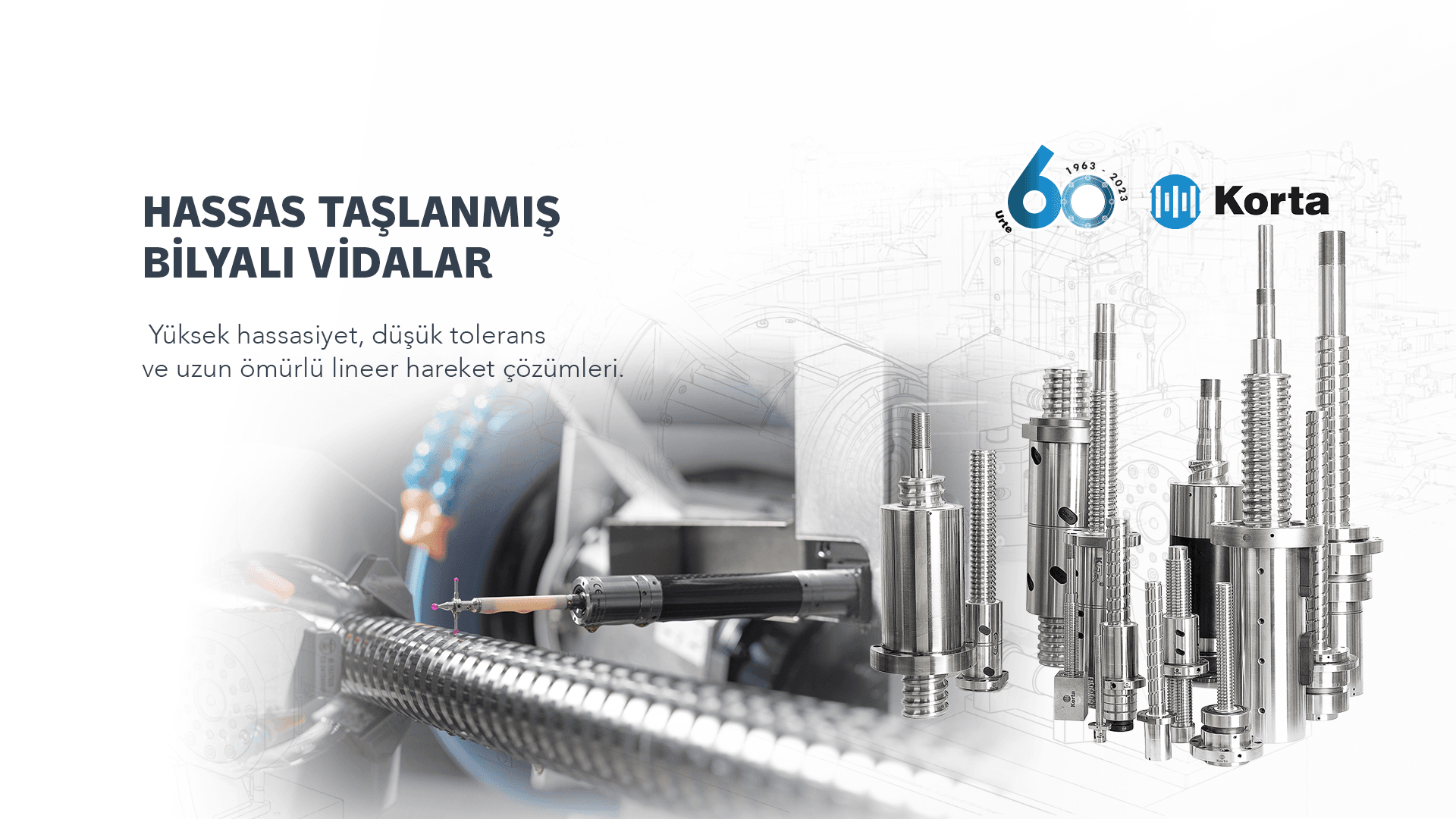 Yüksek Hassasiyetli Taşlanmış Bilyalı Vidalar